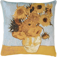 Sunflowers by Van Gogh French Tapestry Cushion by Vincent Van Gogh