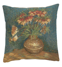 Lilies by Van Gogh French Tapestry Cushion by Vincent Van Gogh
