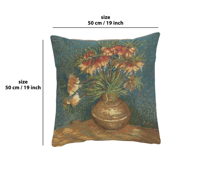 Lilies by Van Gogh French Tapestry Cushion