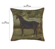 Black Horse French Tapestry Cushion