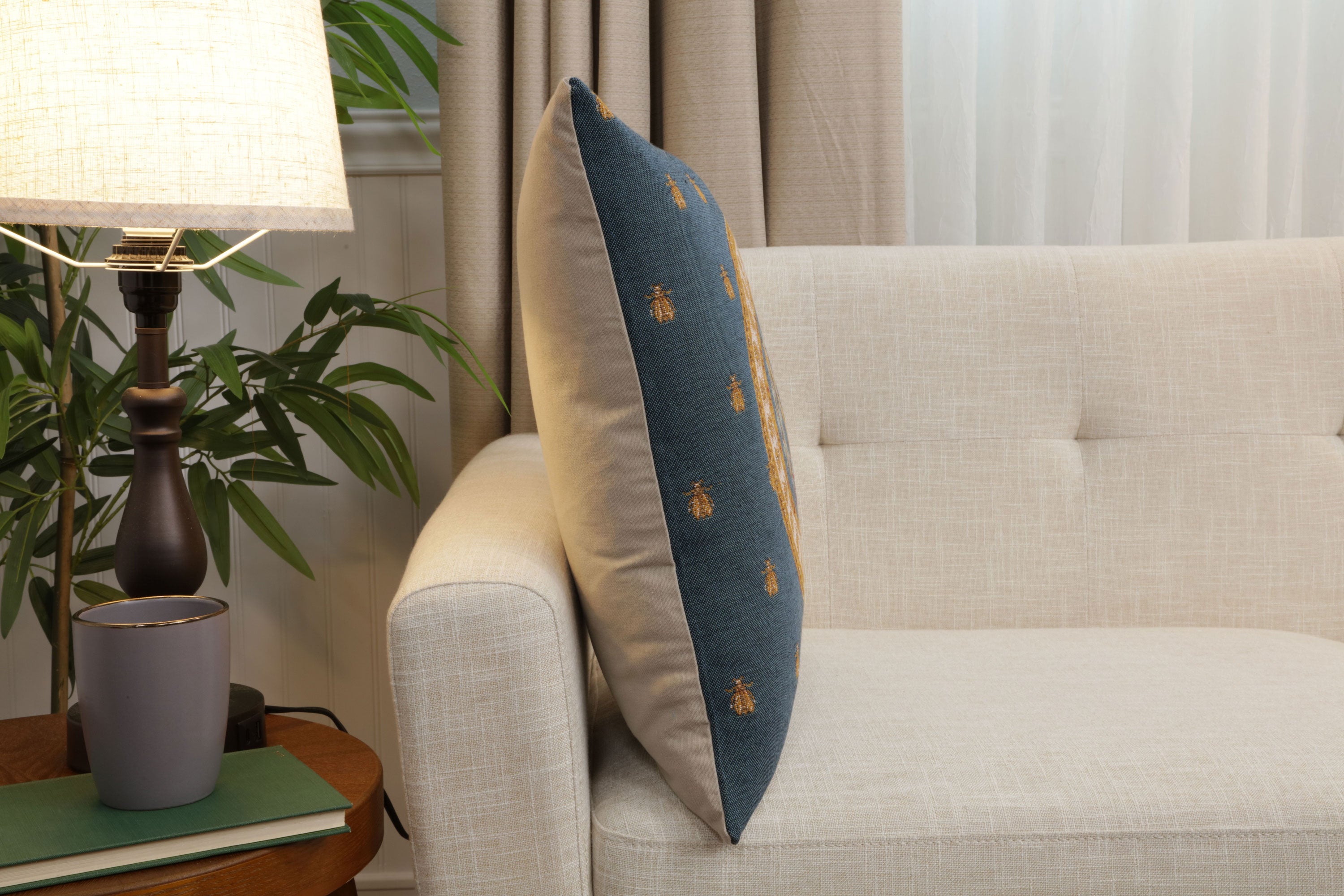 Blue Napoleon French Tapestry Cushion