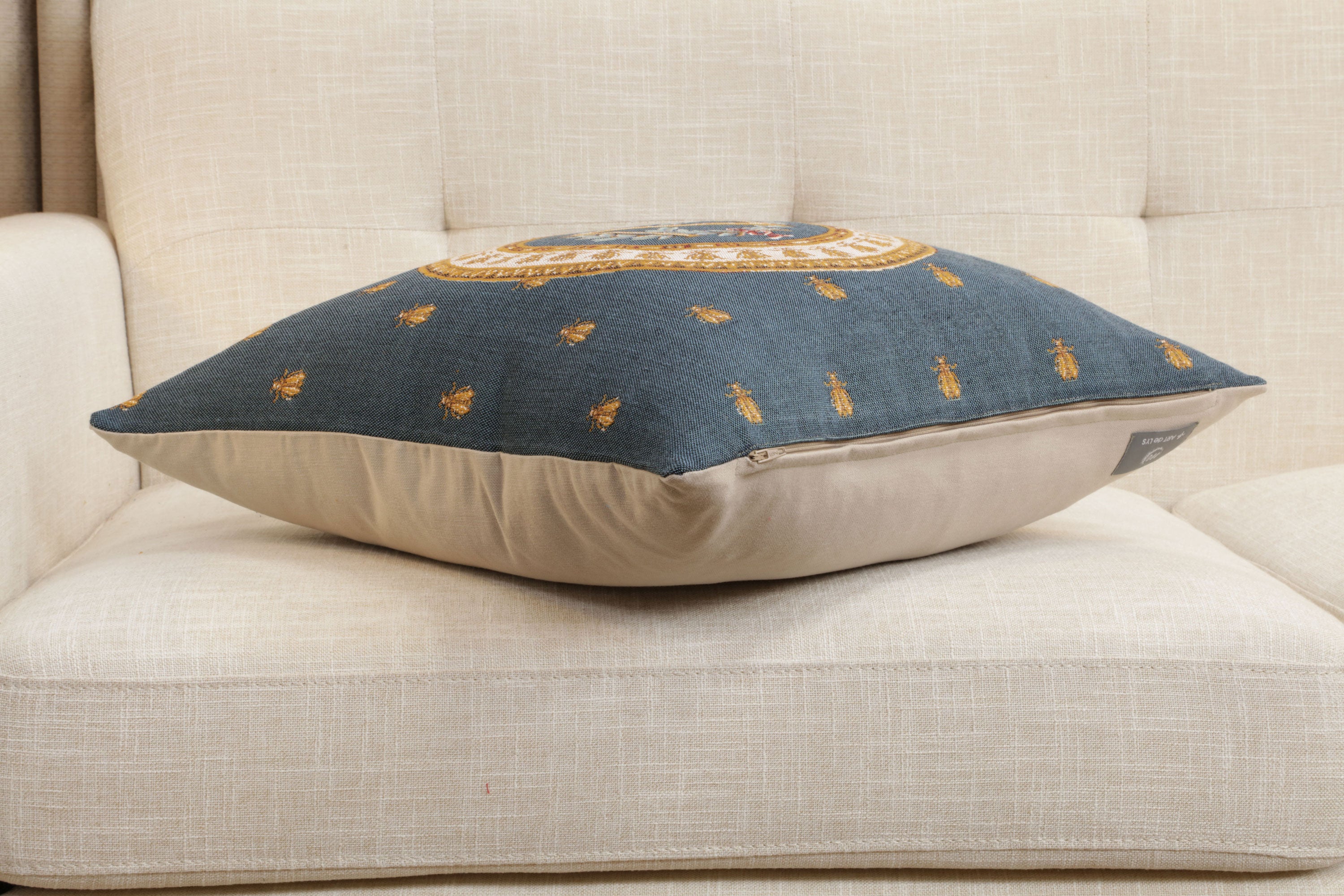 Blue Napoleon French Tapestry Cushion