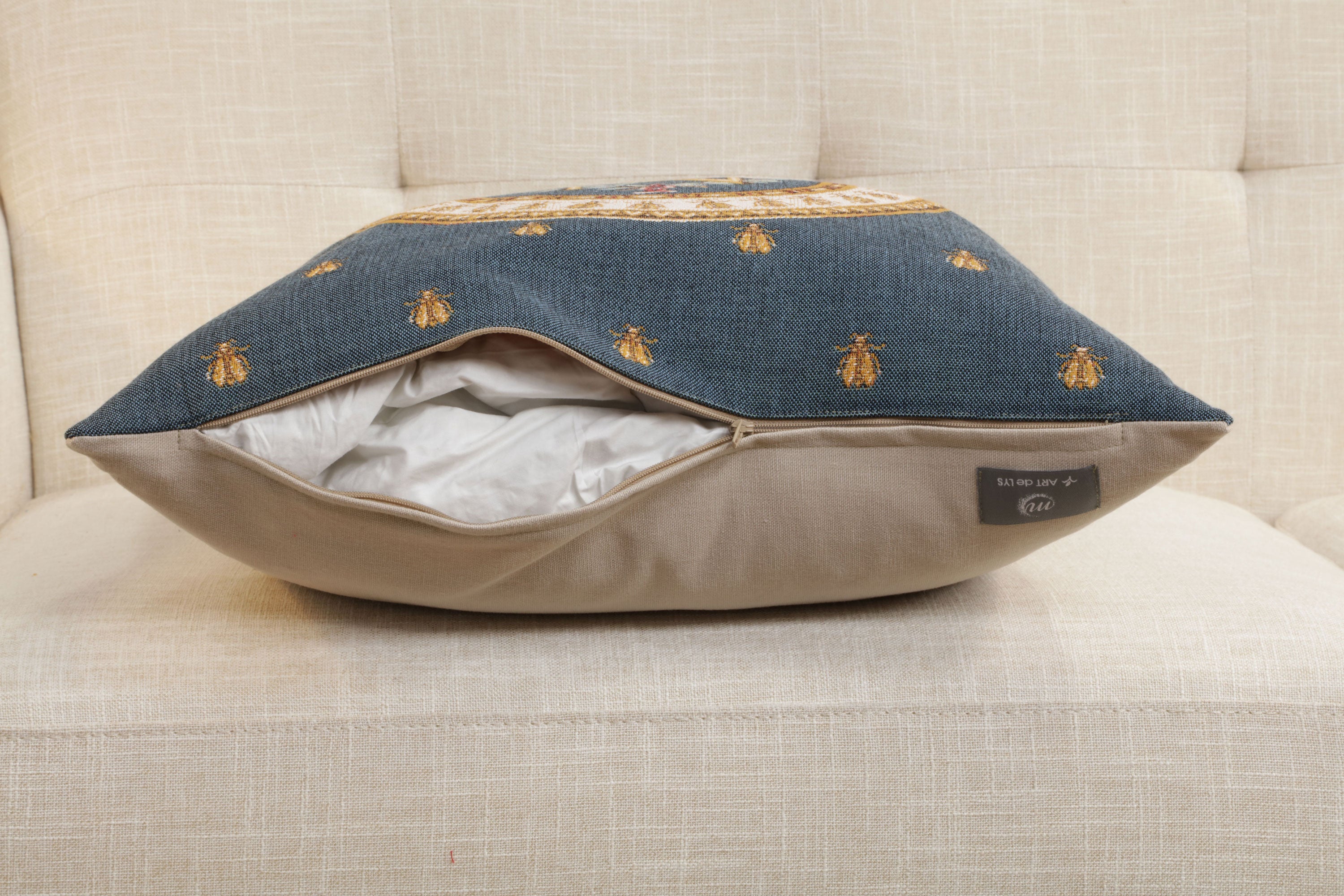 Blue Napoleon French Tapestry Cushion