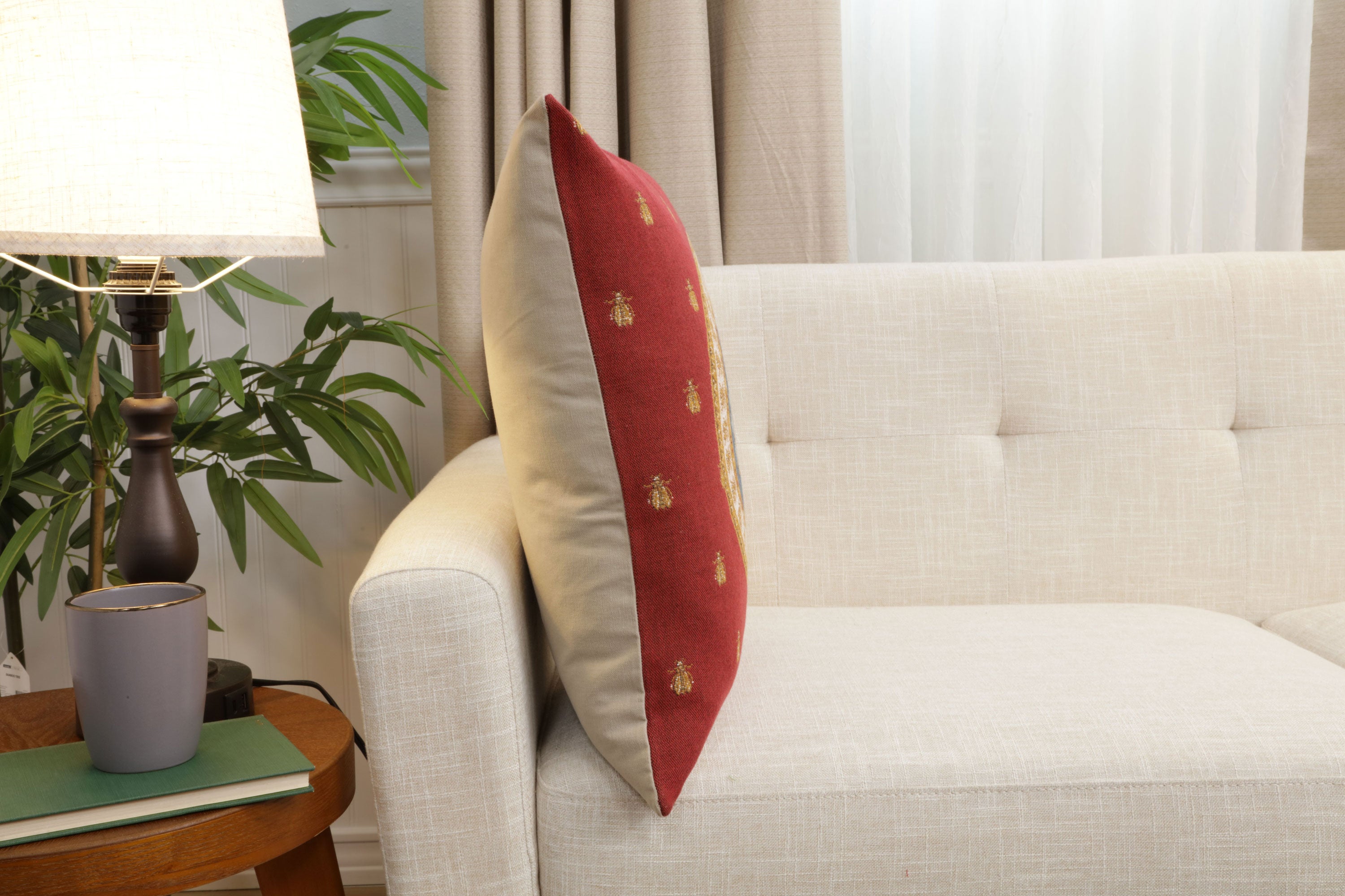 Red Napoleon French Tapestry Cushion