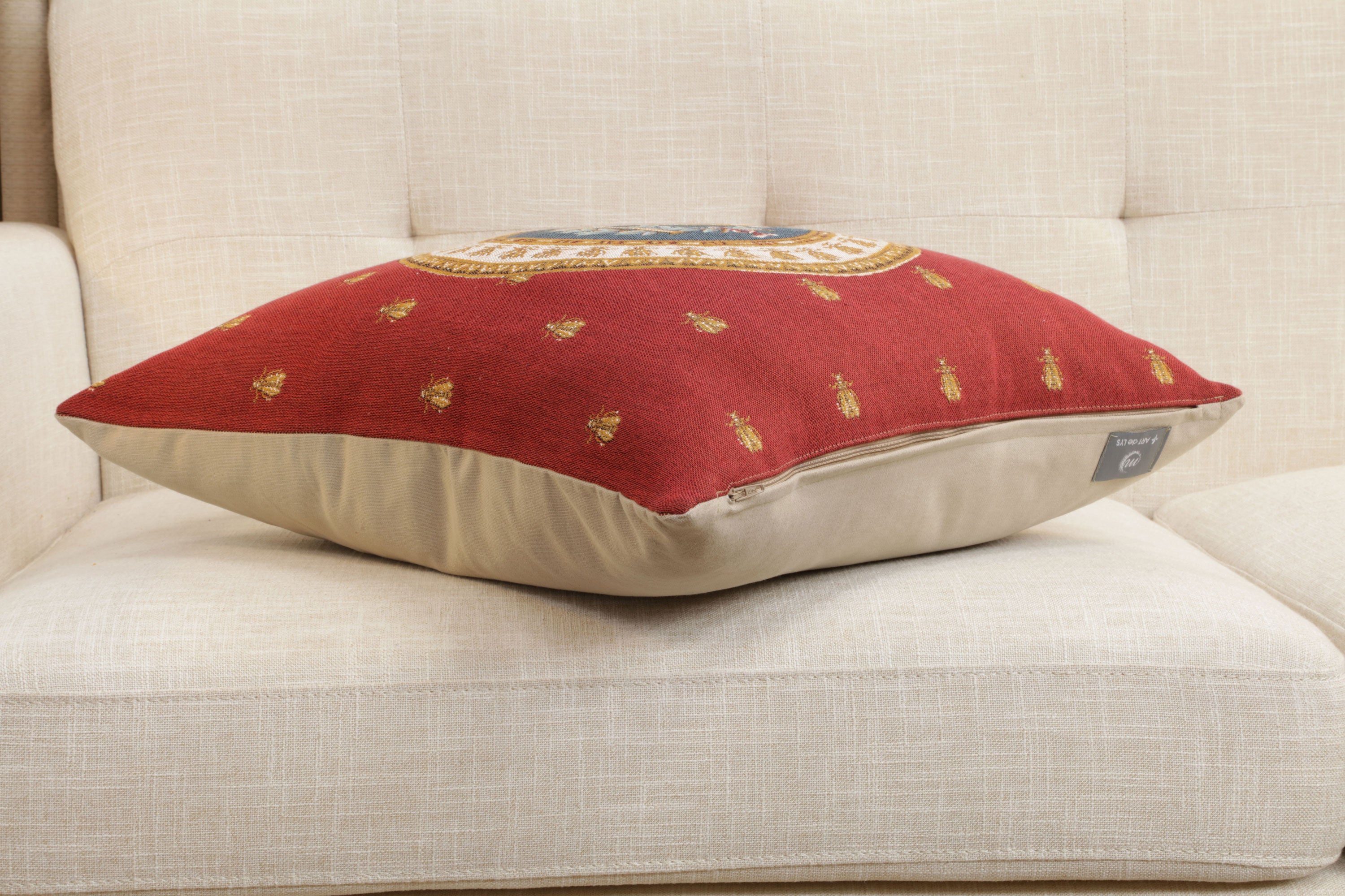 Red Napoleon French Tapestry Cushion