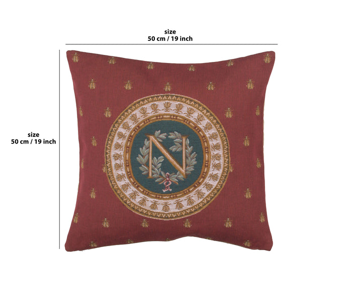 Red Napoleon French Tapestry Cushion