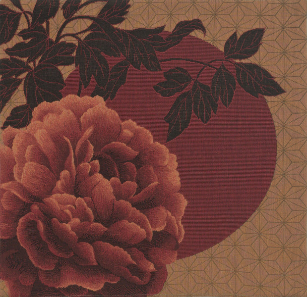 Red Peonies French Tapestry Cushion