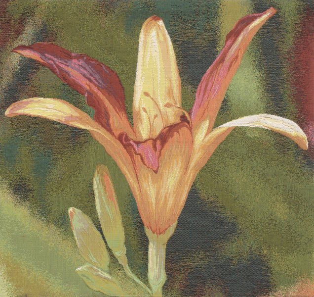 Fleur Orange Fond French Tapestry Cushion