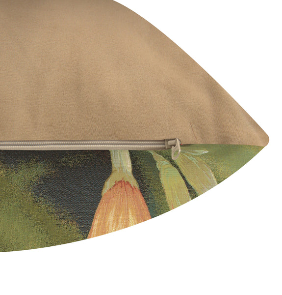 Fleur Orange Fond French Tapestry Cushion