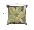 Green Star Flower French Tapestry Cushion