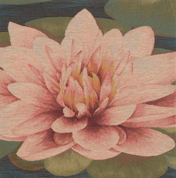 Water Lilly Flower French Tapestry Cushion