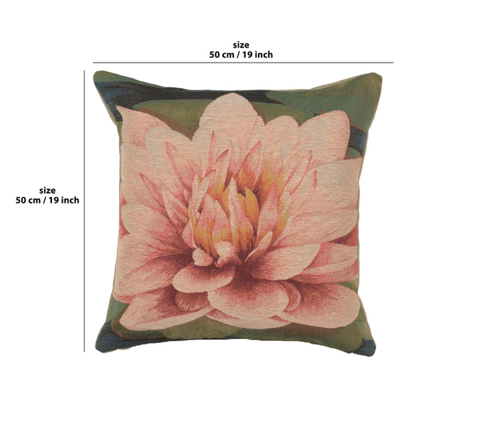 Water Lilly Flower French Tapestry Cushion