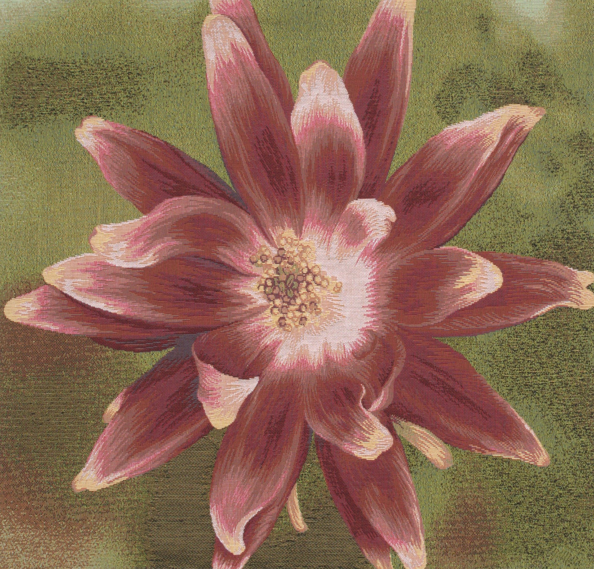 Red Star Flower French Tapestry Cushion