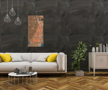 L'Attente Klimt a Droite Or French Tapestry