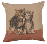 Two Kittens French Tapestry Cushion