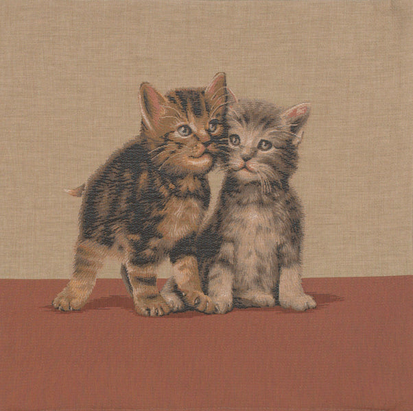 Two Kittens French Tapestry Cushion
