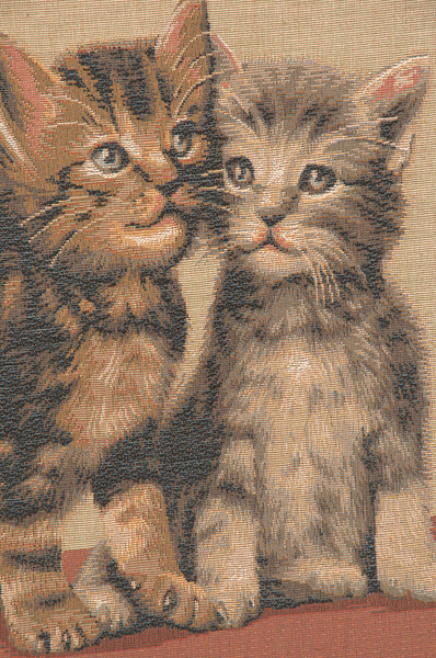 Two Kittens French Tapestry Cushion