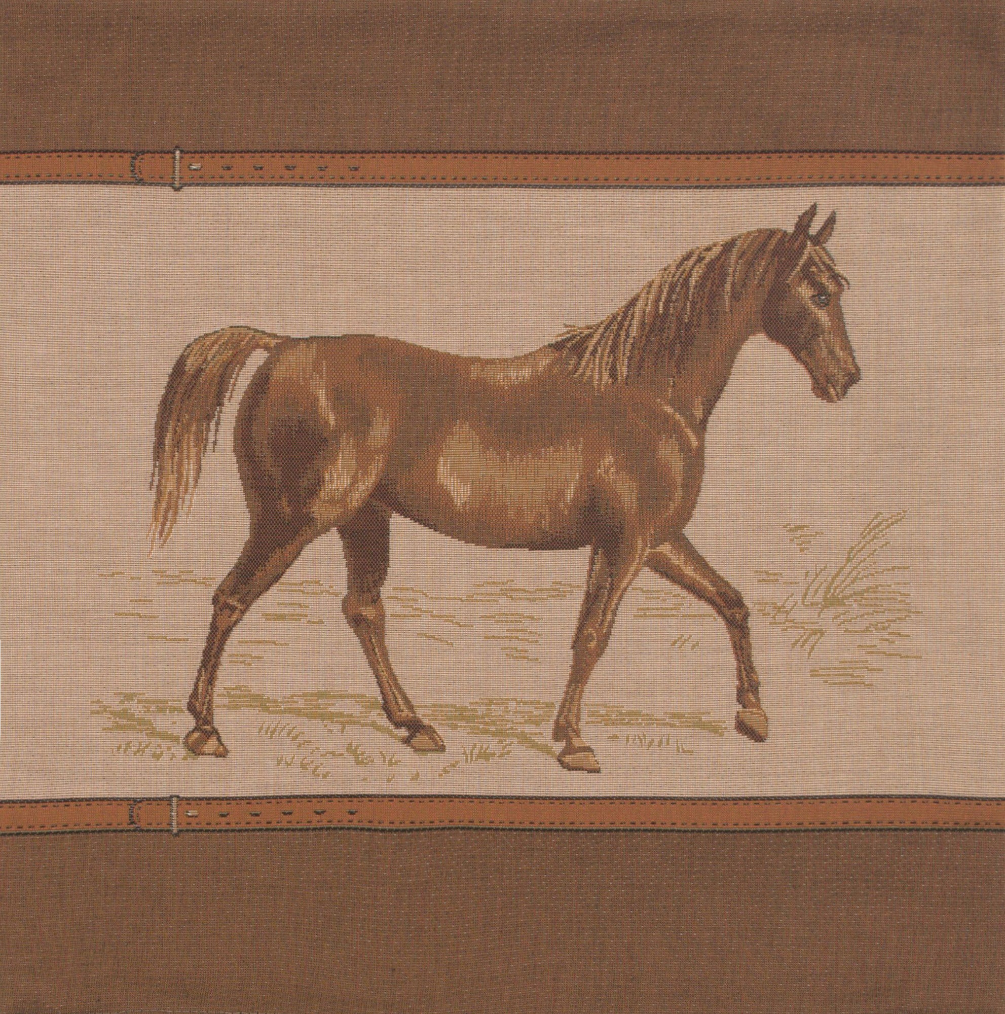 Horse Belt French Tapestry Cushion