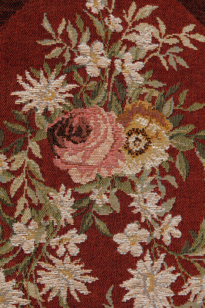 Aubusson Red French Tapestry Table Runner