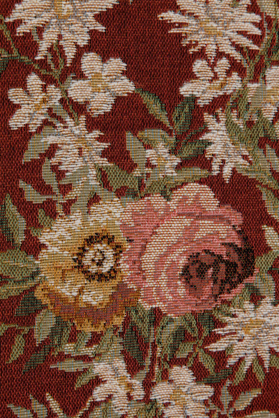 Aubusson Red French Tapestry Table Runner