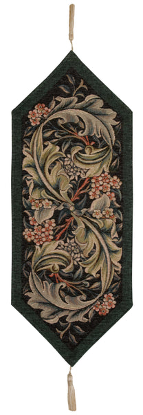 William Morris Green French Tapestry Table Runner