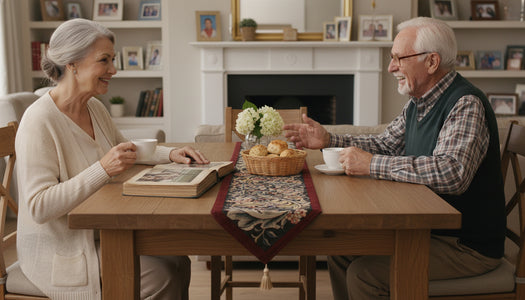 William Morris Red Large French Tapestry Table Runner