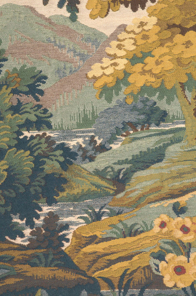 Landscape with Flowers European Tapestry