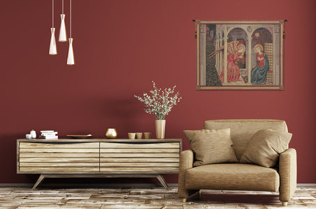 Annunciation with gold lurex European Tapestries