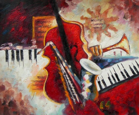 Instruments Of Music I Canvas Oil Painting