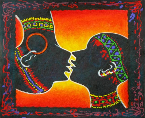 Silhouettes of Love Canvas Oil Painting