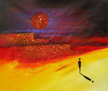 Alone with the Midnight Sun Canvas Oil Painting