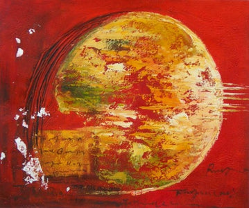 Golden Orb Canvas Oil Painting