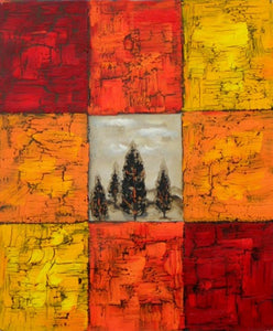Tree Bark Canvas Oil Painting