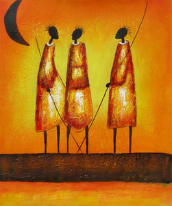 Hunters Gathered Canvas Oil Painting