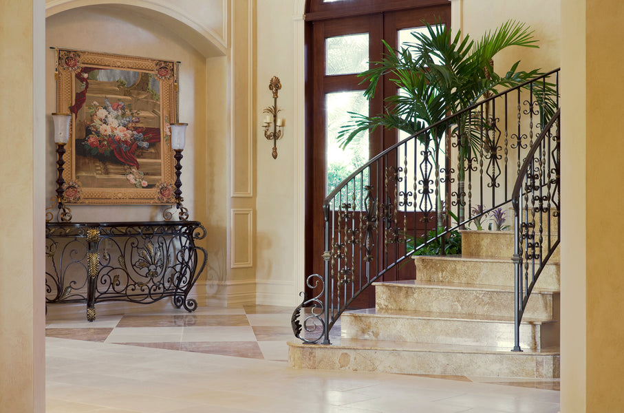 Bouquet Et Architecture Horizontal French Tapestry