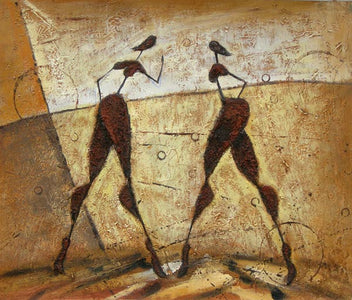 Female Form Abstract Canvas Oil Painting