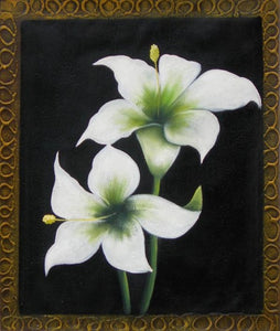 The White Lilies Canvas Oil Painting