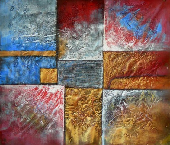 Primary Rectangles Canvas Oil Painting