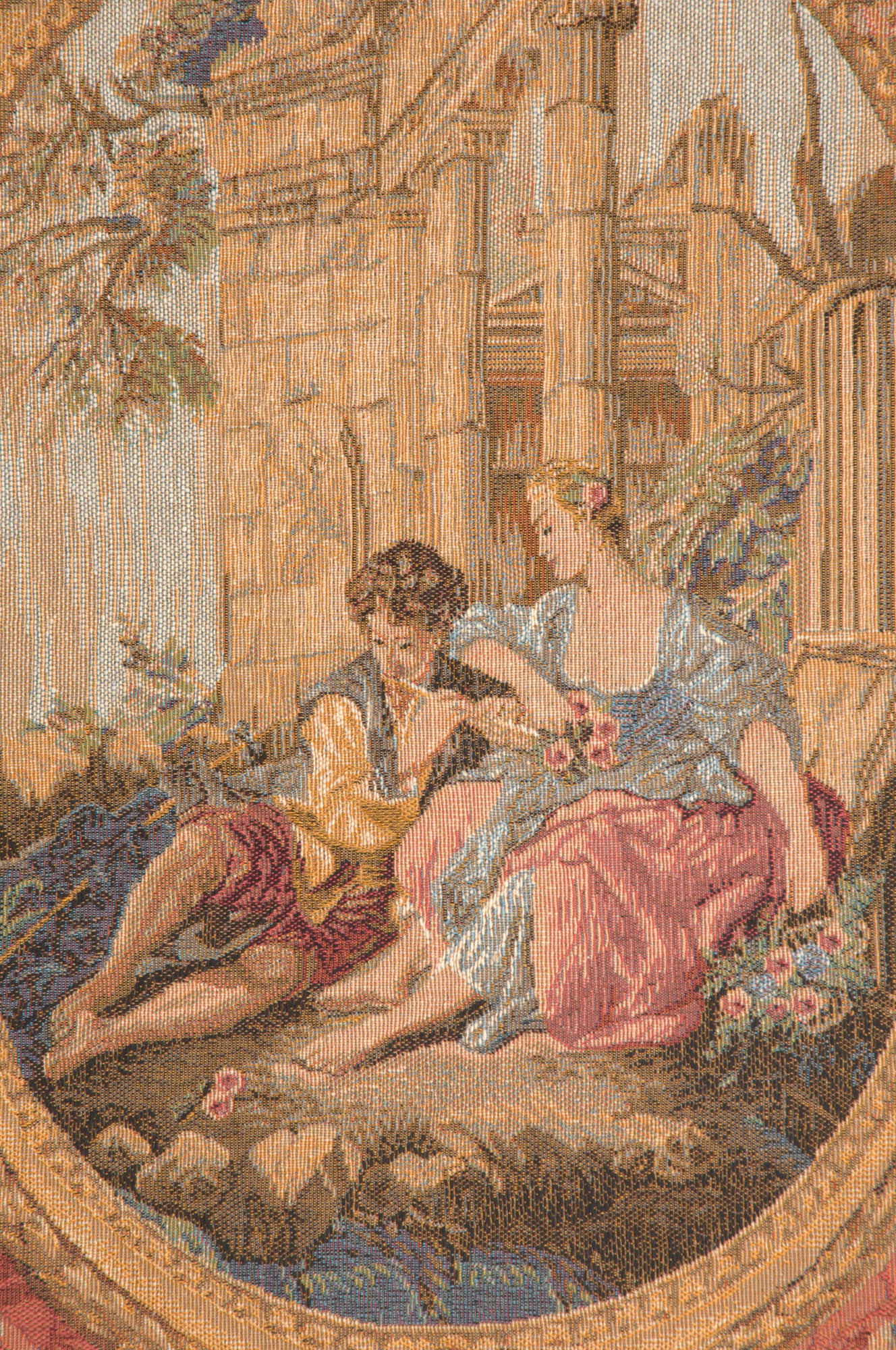 Medallion Serenade Rouge French Tapestry