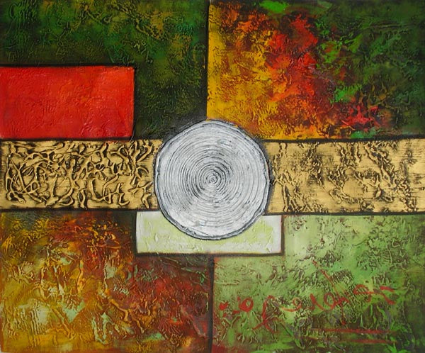 Silver Medallion I Canvas Oil Painting