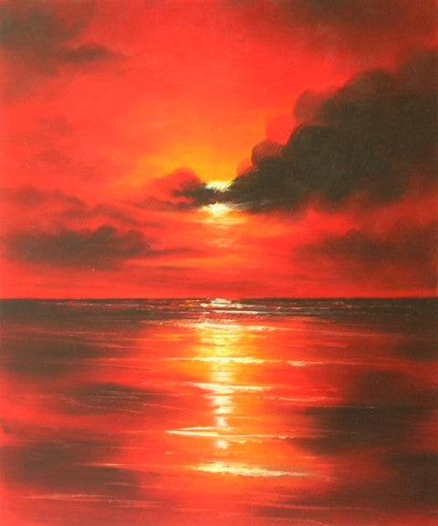 Sea of Fire Canvas Wall Art