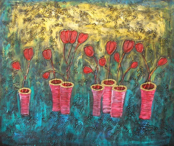 Flowers of the Heart Canvas Oil Painting