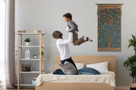 Woodpecker with Verse French Tapestry