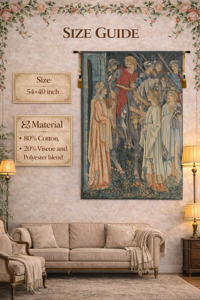 The Holy Grail Left Panel European Tapestry