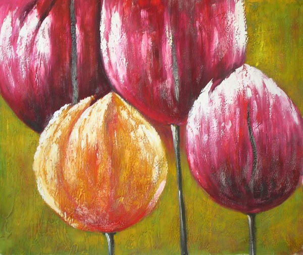 Spring Tulips Canvas Oil Painting