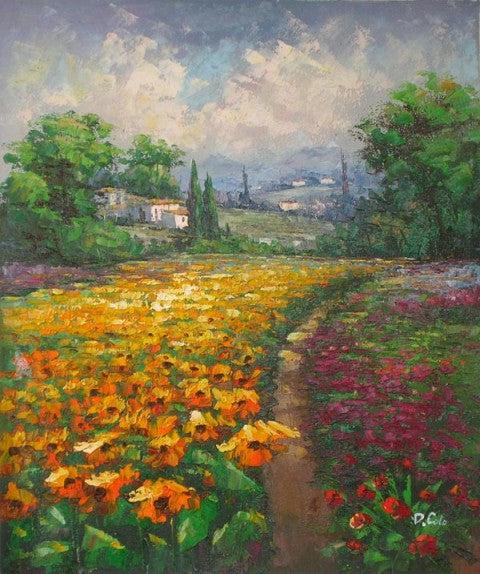 Garden Pathway Canvas Oil Painting