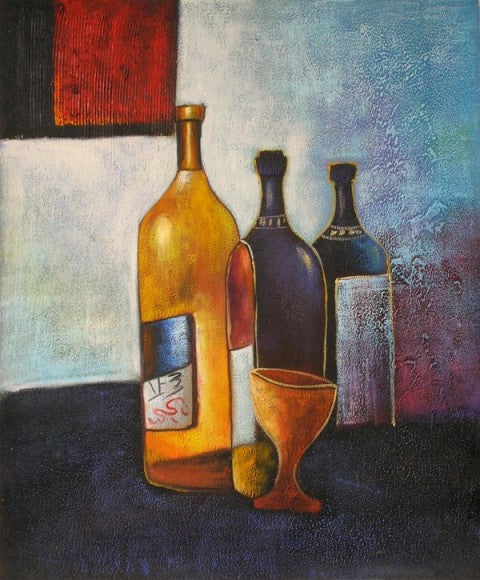 Chianti, Merlot, and Chardonnay Canvas Oil Painting