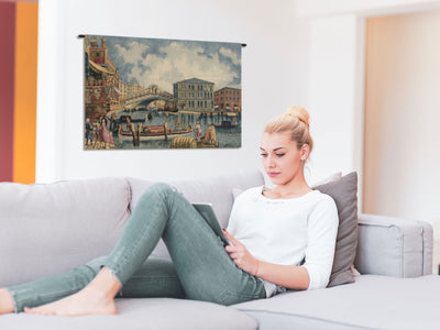 Ponte Di Rialto II Italian Tapestry Wall Hanging