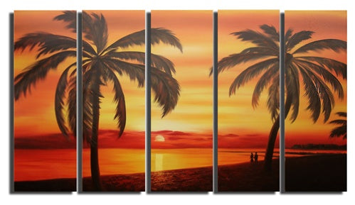 Tropical Silhouettes Canvas Art