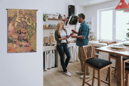 The Virgin Italian Tapestry Wall Hanging